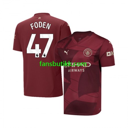 Fotballdrakt Manchester City Phil Foden 47 Tredjetrøye 2024-2025 Kortermet